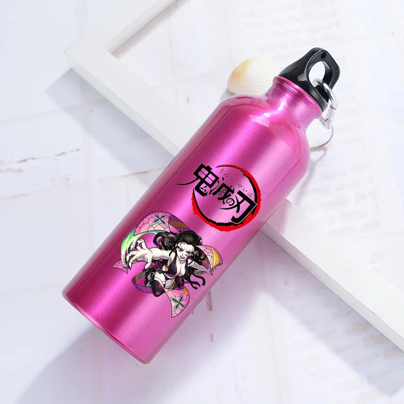 500ml Demon Slayer Aluminum Water Bottle Portable Sport Cup Women Men Anime Tomioka Nezuko Fashion Retro Kettle Birthday Gift