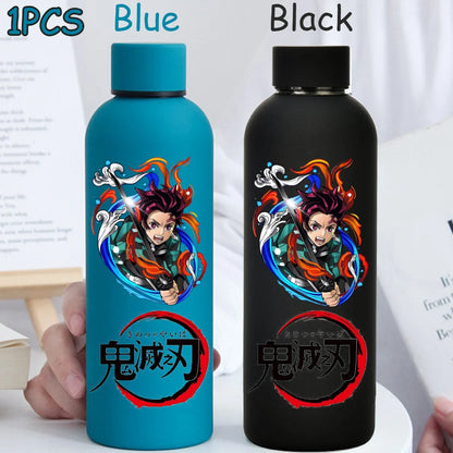 Kimetsu No Yaiba 500ML Insulated Water Cup Game Anime Character Paint Small Mouth Bottle Cartoon Large Capacity Drinking Cup