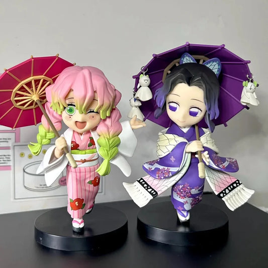 Anime Demon Slayer Kimetsu no Yaiba Figure 15cm Kochou Shinobu Kanroji Mitsuri Plum Rain Series Action Model Toy Gift