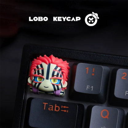 Cartoon Demon Slayer: Kimetsu No Yaiba Kokushibo Douma Akaza Character Series Keyboard Resin Material Keycap Esc Periphery Gifts