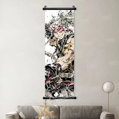 Demon Slayer Poster Home Decor Hashibira Inosuke Canvas Scrolls Picture Agatsuma Zenitsu Wall Art Kamado Nezuko Hanging Painting