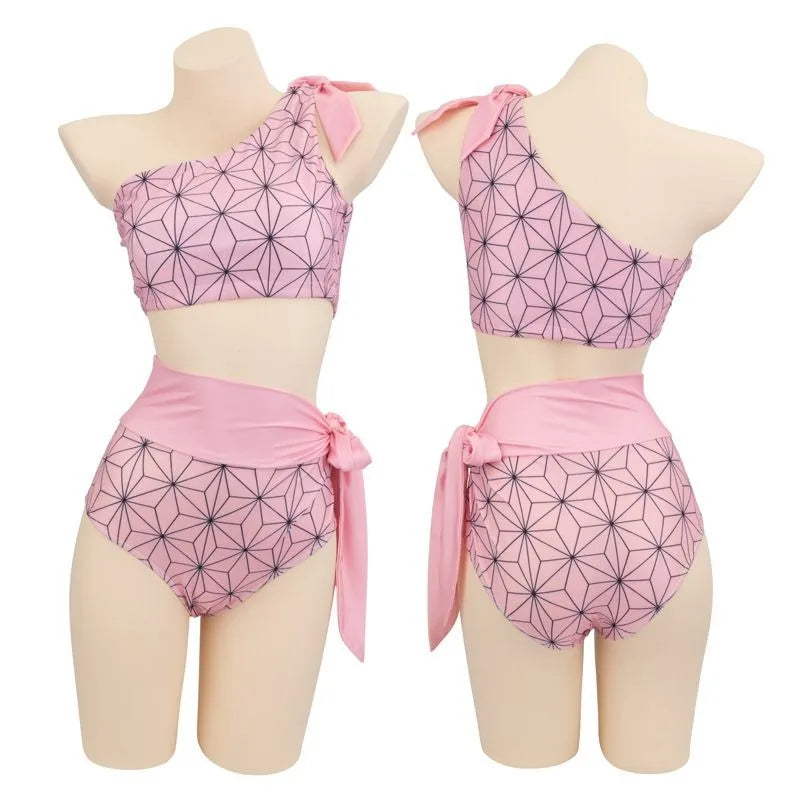 Demon Slayer: Kimetsu no Yaiba's new swimsuit cosplay role-playing bikini beach summer split swimsuit anime suit high-value gift