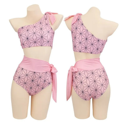 Demon Slayer: Kimetsu no Yaiba's new swimsuit cosplay role-playing bikini beach summer split swimsuit anime suit high-value gift