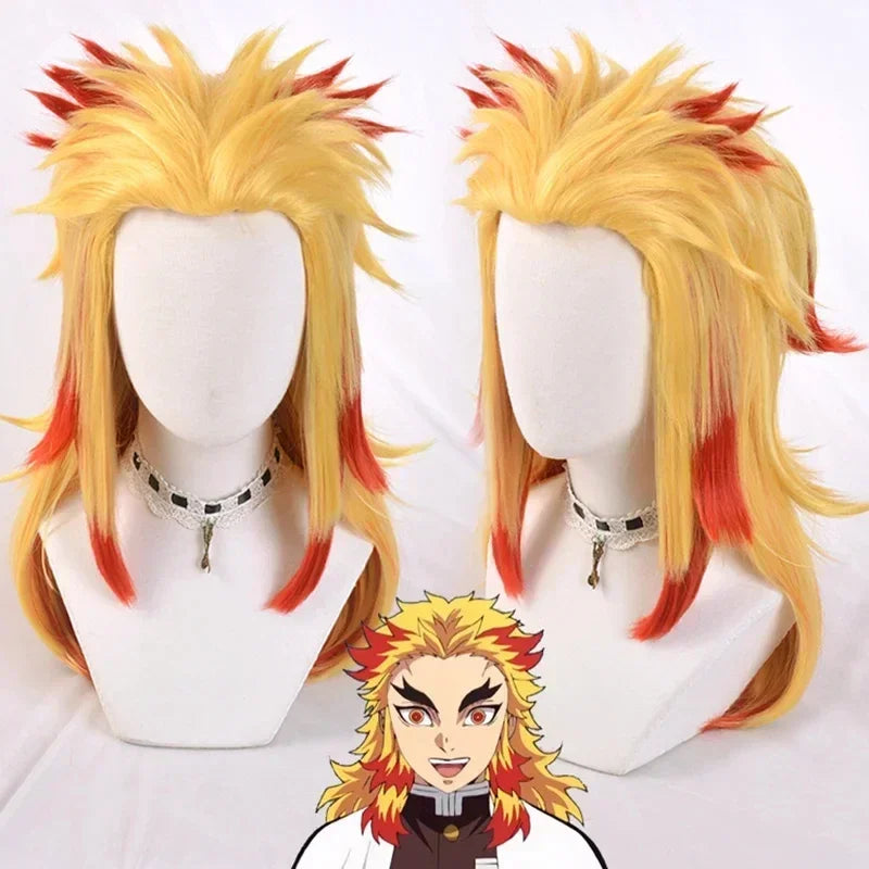 2026 Anime Rengoku Kyojuro Cosplay Costumes Train Mugen Robe Suits For  Wigs Cos Outfit Party