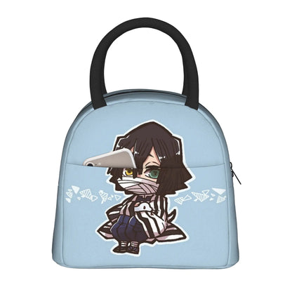 Muichiro Tokito Insulated Lunch Bags High Capacity Demons Anime Lunch Container Thermal Bag Tote Lunch Box Food Handbags
