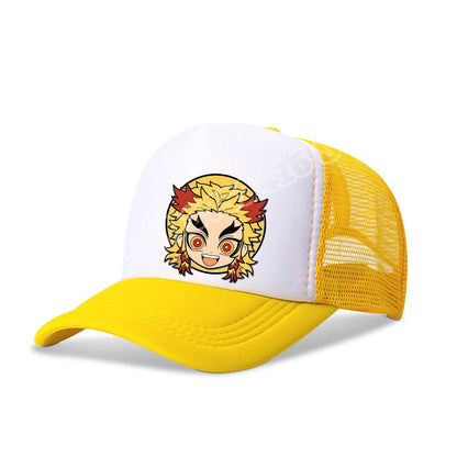 Demon Slayer Infinity Castle Baseball hat Kids Adults Anime Peaked Caps Cartoon Summer Breathable Mesh Hats Fashion Headwear