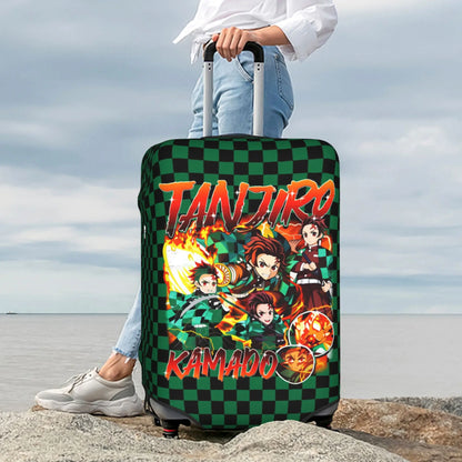 Manga Demon Slayer Luggage Cover Elastic Kimetsu No Yaiba Travel Suitcase Protective Covers Suit For 18-32 inch
