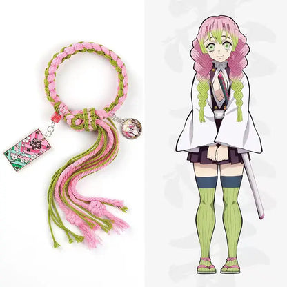 Demon Slayer Bracelet Tanjiro Shinobu Tokito Anime Rope Wristband Cosplay Manga Jewelry Gift for Fans Adults