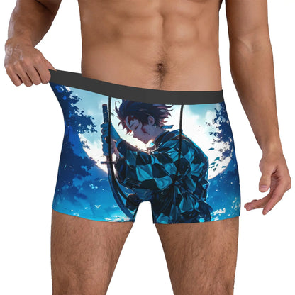 Male Funny D-Demons Slayers Underwear Japanese Manga Boxer Briefs Soft Shorts Panties Underpants