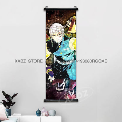 Demon Slayer Scrolls Picture Himejima Gyoumei Wall Art  Tomioka Giyuu Home Decor Rengoku Kyoujurou Hanging Painting Anime Poster
