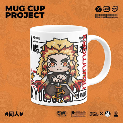Demon Slayer Kamado Tanjirou Shinazugawa Sanemi creative cartoon ceramic mug home office afternoon tea coffee cup birthday Gifts