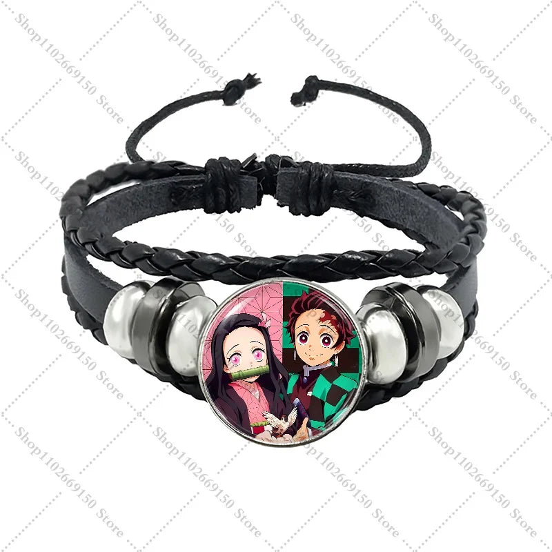 Anime Creative Bracelet Fashion Jewelry Accessories Demon Slayers Cartoon Cute Bracelets Charms Pendant Bangle Birthday Gifts