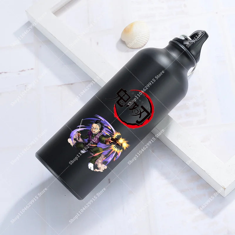 500ml Demon Slayer Aluminum Water Bottle Portable Sport Cup Women Men Anime Tomioka Nezuko Fashion Retro Kettle Birthday Gift