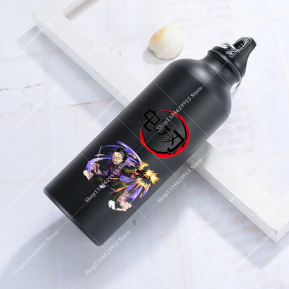 500ml Demon Slayer Aluminum Water Bottle Portable Sport Cup Women Men Anime Tomioka Nezuko Fashion Retro Kettle Birthday Gift