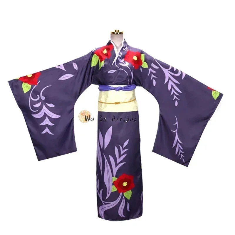 Demon Slayer Kimetsu No Yaiba Anime Cosplay Costume Tamayo Uniform Kimono Cosplay Costumes Halloween Carnival Party Clothes Wig