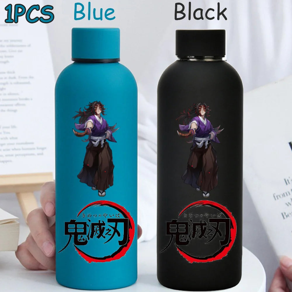 Kimetsu No Yaiba 500ML Insulated Water Cup Game Anime Character Paint Small Mouth Bottle Cartoon Large Capacity Drinking Cup