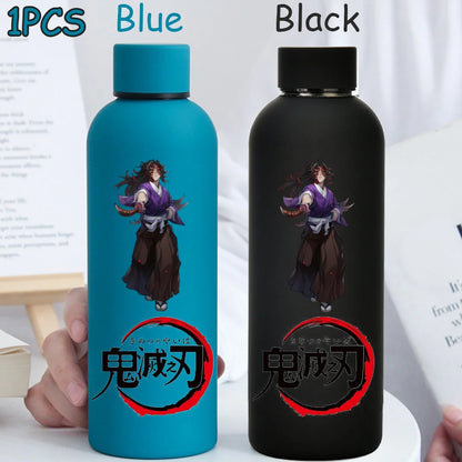 Kimetsu No Yaiba 500ML Insulated Water Cup Game Anime Character Paint Small Mouth Bottle Cartoon Large Capacity Drinking Cup