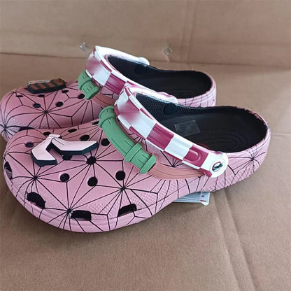 Summer Men Non-Slip Home Shoes Slipper Cartoon Cave Shoes Anime Demon Slayer Slippers Outdoor Travel Beach Sandals Gift