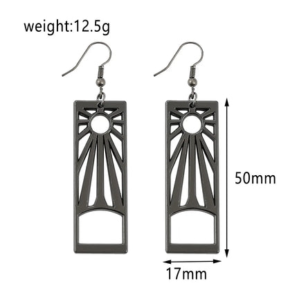 New Demon and The Slayer Metal Earring Popular Cartoon Movie Series Dangle Earring Jewelry for Woman Man Peripheral Souvenirs