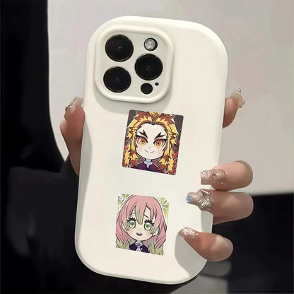 500Pcs Demon Slayer Chibi Character Sticker Roll, Cute Anime Headshot Print Decals for DIY, Laptop & Gift Decor