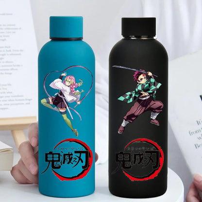 Kimetsu No Yaiba 500ML Insulated Water Cup Game Anime Character Paint Small Mouth Bottle Cartoon Large Capacity Drinking Cup