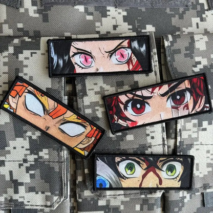 Demon Slayer Velcro Patch Cute Fashion Kawaii Cartoon Creative Personalized Simple Backpack Patch Arm Badge Gift for Friends