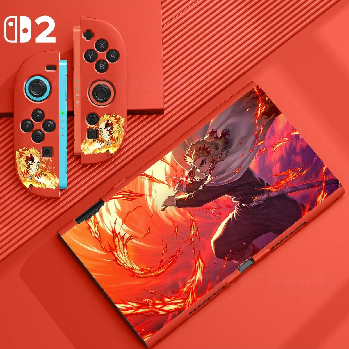 Coque Switch 2 Rengoku rouge