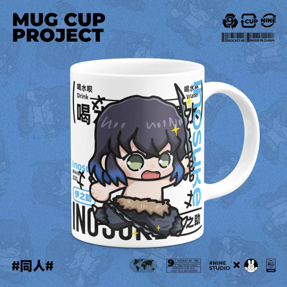 Demon Slayer Kamado Tanjirou Shinazugawa Sanemi creative cartoon ceramic mug home office afternoon tea coffee cup birthday Gifts
