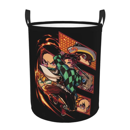 Demon Slayer Tanjiro Kamado Laundry Basket Collapsible Large Capacity Clothes Storage Bin Anime Manga 
 Laundry Hamper