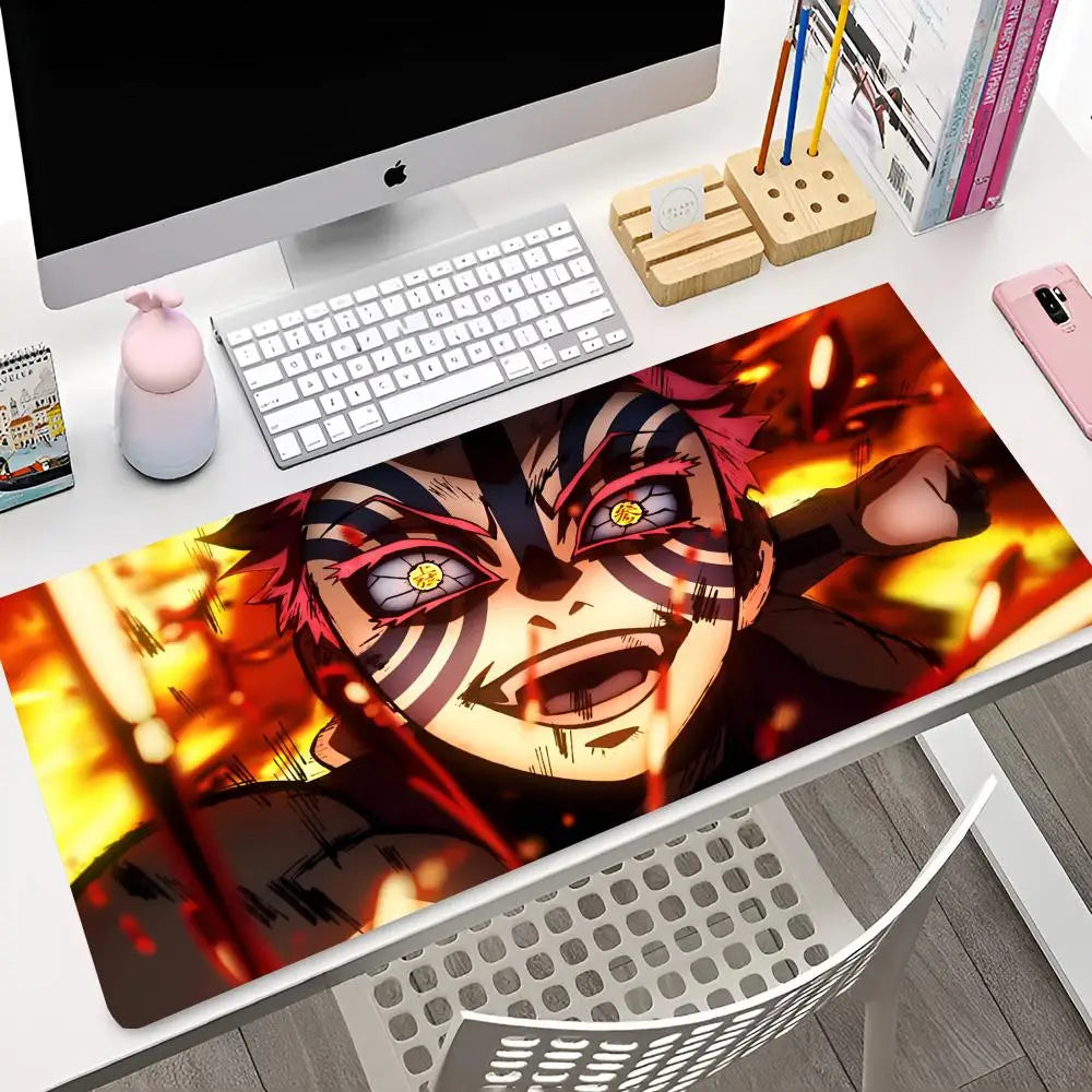 A-Akaza D-DemonS S-Slayer Mouse Pad Rubber Mat Laptop Xxl Mousepad Notebook Gamer Computer Table Gaming Accessories