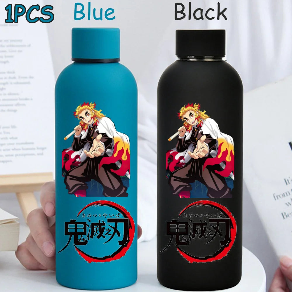 Kimetsu No Yaiba 500ML Insulated Water Cup Game Anime Character Paint Small Mouth Bottle Cartoon Large Capacity Drinking Cup