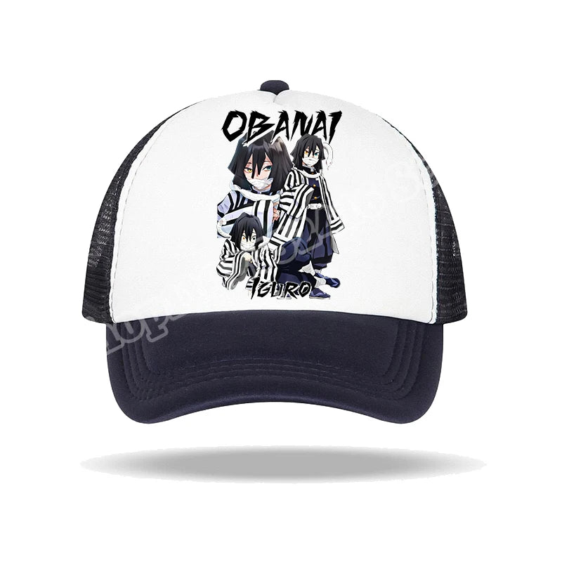 Kids Adults Baseball Caps Demon Slayer Infinity Castle Anime Character Print Sun Hat Cartoon Summer Adjustable Pointy Hats Gifts