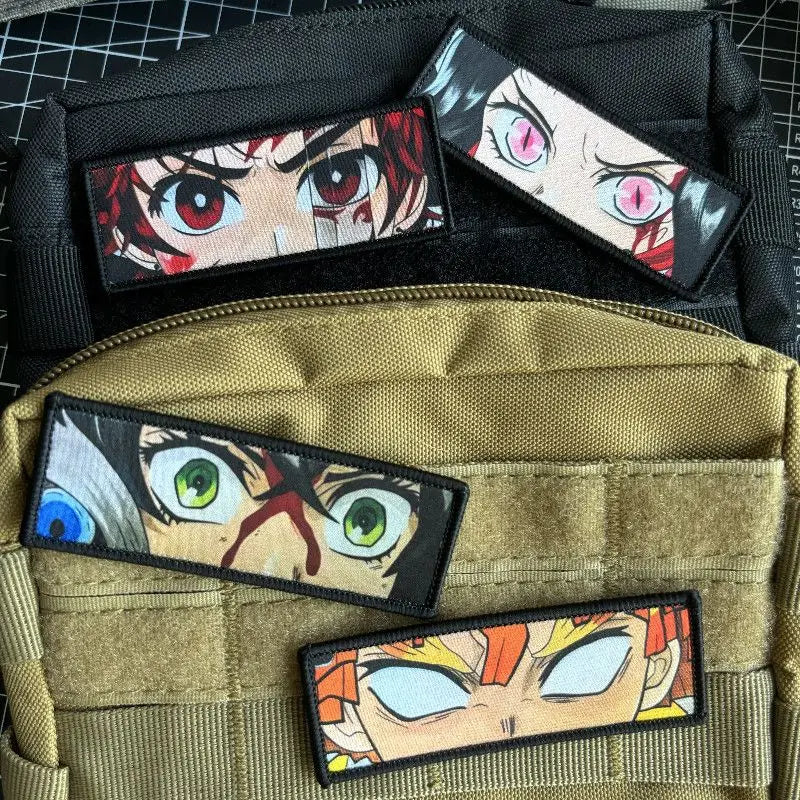 Demon Slayer Velcro Patch Cute Fashion Kawaii Cartoon Creative Personalized Simple Backpack Patch Arm Badge Gift for Friends