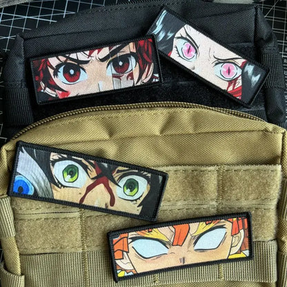 Demon Slayer Velcro Patch Cute Fashion Kawaii Cartoon Creative Personalized Simple Backpack Patch Arm Badge Gift for Friends