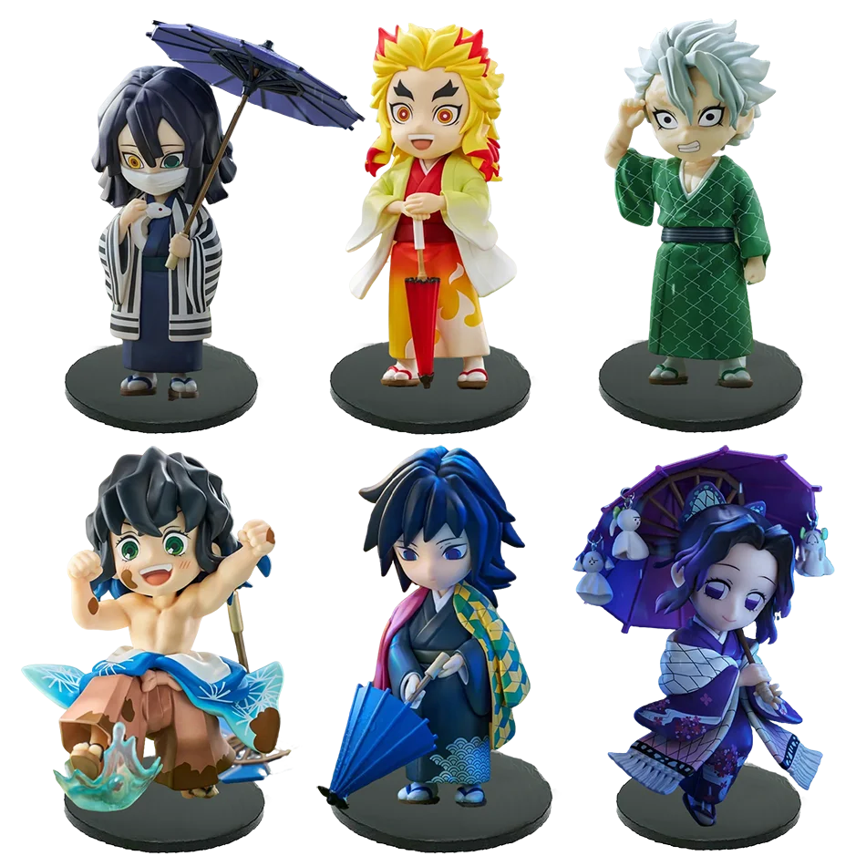 Anime Demon Slayer Kimetsu no Yaiba Figure 15cm Kochou Shinobu Kanroji Mitsuri Plum Rain Series Action Model Toy Gift