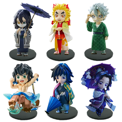 Anime Demon Slayer Kimetsu no Yaiba Figure 15cm Kochou Shinobu Kanroji Mitsuri Plum Rain Series Action Model Toy Gift
