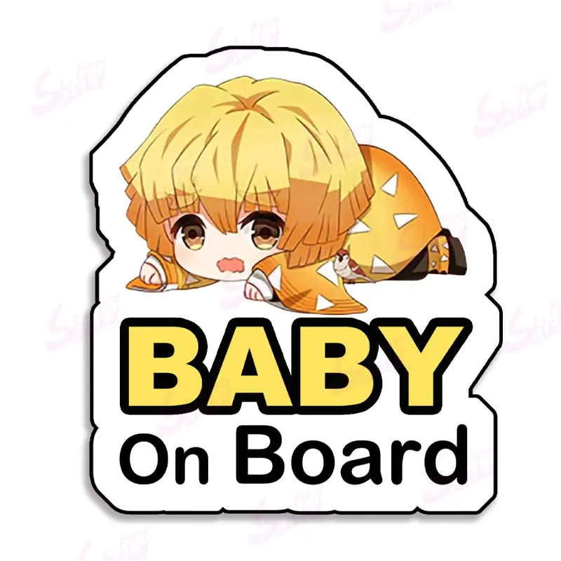 demon slayer   Anime Nezuko Car Reflective Phone Stickers - Wholesale of Safety Deceleration Car Stickers   12x14cm
