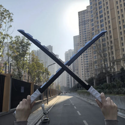 72cm Japanese Katana Samurai Sword Demon Slayer Katana Hashibira Inosuke Sword Kimetsu No Yaiba PU Ninja Knife Cosplay Toy Sword