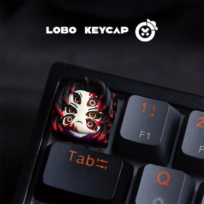 Cartoon Demon Slayer: Kimetsu No Yaiba Kokushibo Douma Akaza Character Series Keyboard Resin Material Keycap Esc Periphery Gifts