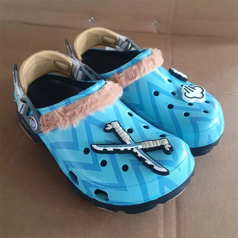 Summer Men Non-Slip Home Shoes Slipper Cartoon Cave Shoes Anime Demon Slayer Slippers Outdoor Travel Beach Sandals Gift