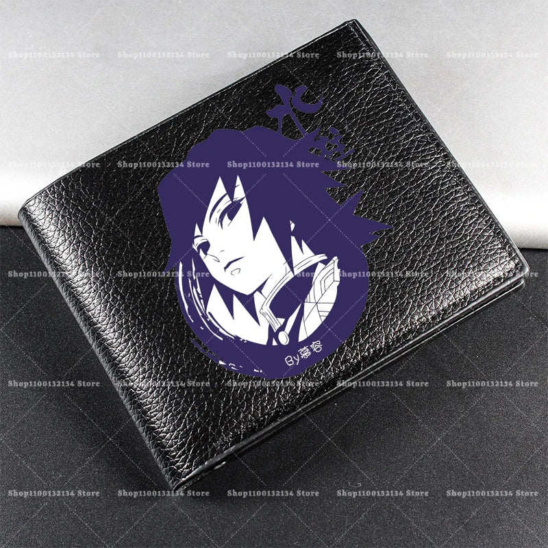 Demon Slayer Man Wallet Anime Print Short Wallets Portable Card Pack Fashion Zipper Coin Purse Adult Card Holder Male Money Bag