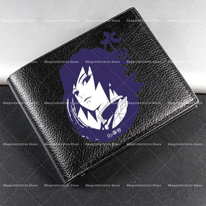 Demon Slayer Man Wallet Anime Print Short Wallets Portable Card Pack Fashion Zipper Coin Purse Adult Card Holder Male Money Bag