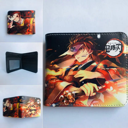 Demon Slayer: Kimetsu No Yaiba Anime Peripheral Short Wallet Zero Wallet Student Men And Women Simple Wallet