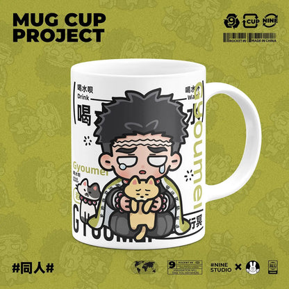 Demon Slayer Kamado Tanjirou Shinazugawa Sanemi creative cartoon ceramic mug home office afternoon tea coffee cup birthday Gifts