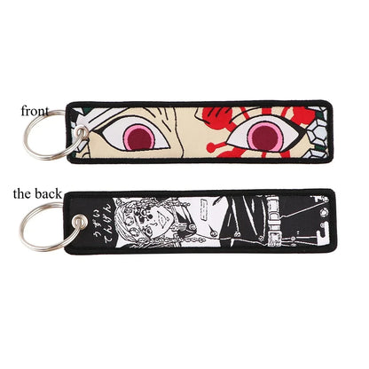 Anime Demon Slayer Blade Weaving Mark Keychain Trendy Fashion Hanging Rope Devil Access Control Pendant Office ID Pendant Gift