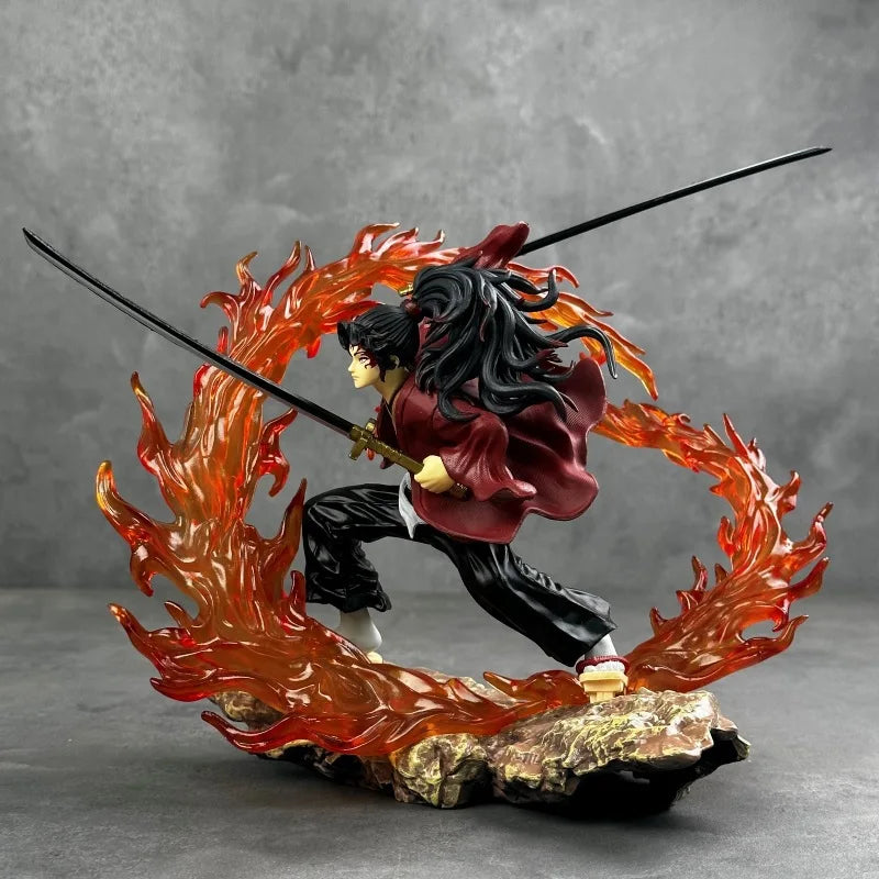 Hot Sell New Demon Slayer Kokushibou Vs Tsugikuni Yoriichi  Gk Luminous Figure Be Bound Popular Cartoon Character Statue Gift