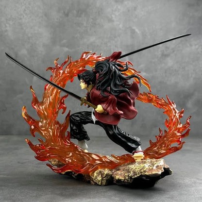 Hot Sell New Demon Slayer Kokushibou Vs Tsugikuni Yoriichi  Gk Luminous Figure Be Bound Popular Cartoon Character Statue Gift
