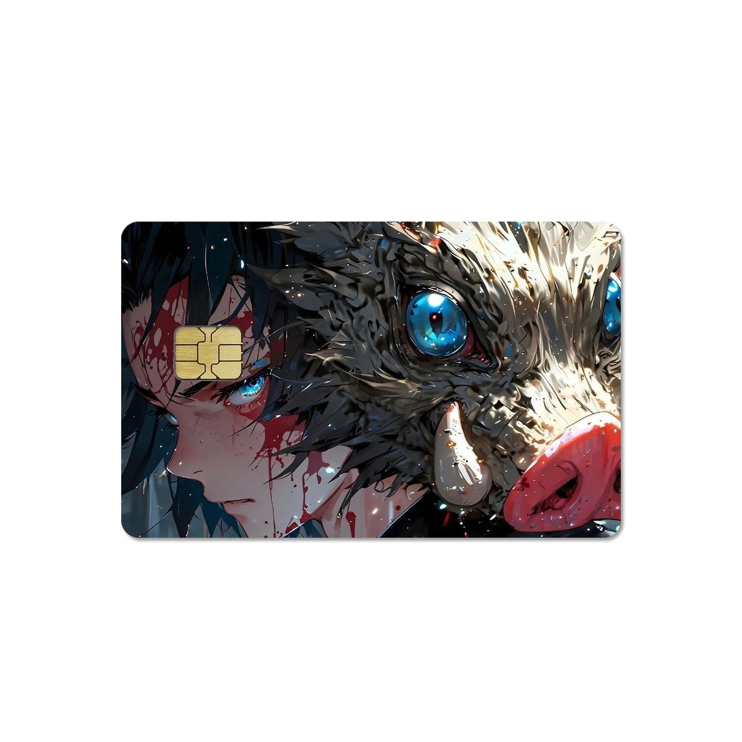 DIY Self-made Anime Demon Slayer 2.5D HD Matte PVC Sticker Film Tape Skin for Credit Card Debit Card Waterproof Sticke Gift