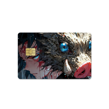 DIY Self-made Anime Demon Slayer 2.5D HD Matte PVC Sticker Film Tape Skin for Credit Card Debit Card Waterproof Sticke Gift