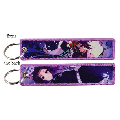 Anime Demon Slayer Blade Weaving Mark Keychain Trendy Fashion Hanging Rope Devil Access Control Pendant Office ID Pendant Gift